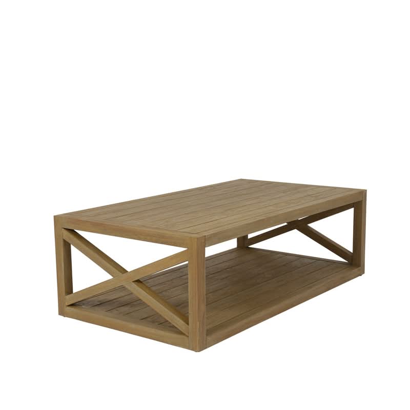 Sunset West Coastal Teak X Outdoor Coffee Table