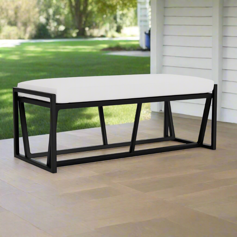 Lloyd Flanders Summit Aluminum Outdoor Loveseat Ottoman