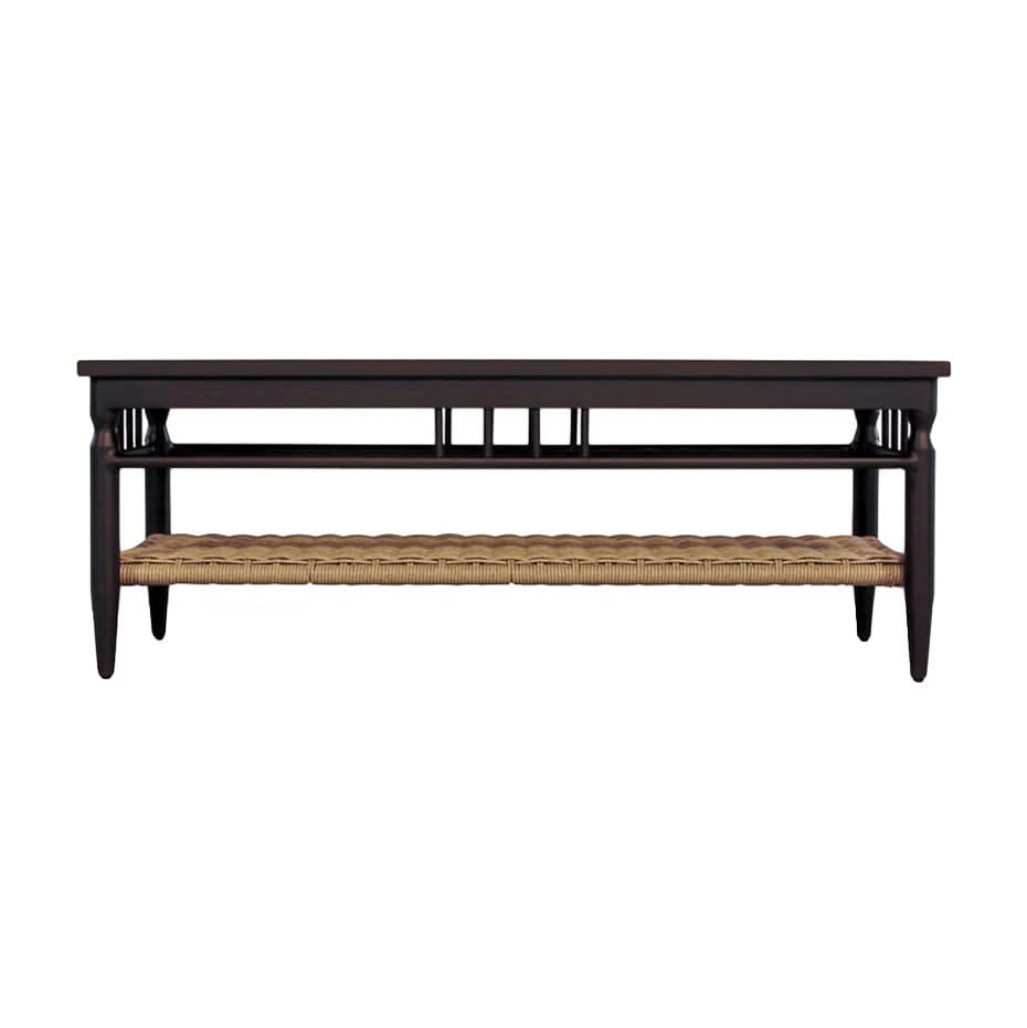 Lloyd Flanders Low Country Woven Vinyl Outdoor Rectangle Cocktail Table