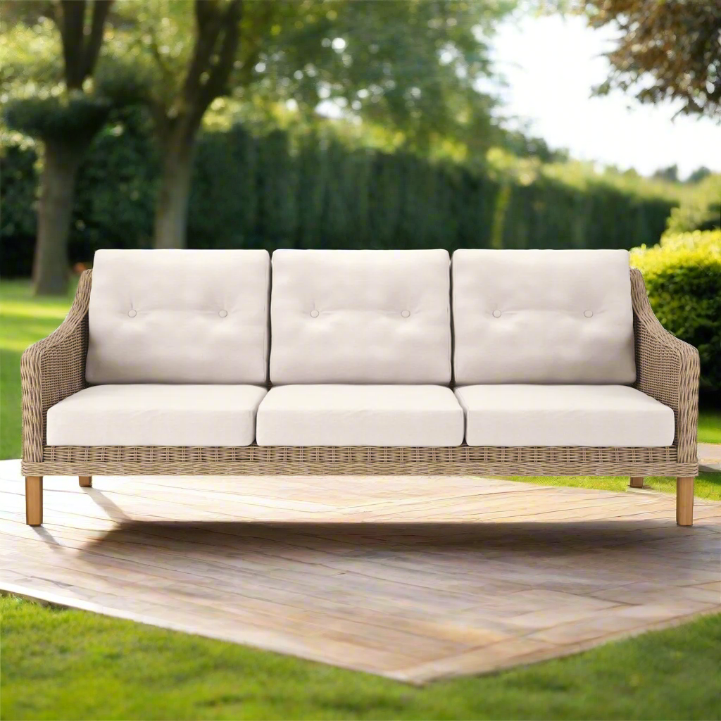 Forever Patio Carlisle Woven Wicker Outdoor 3-Person Sofa