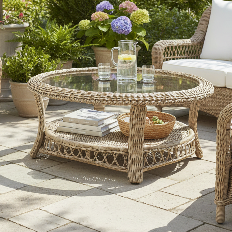 South Sea Rattan Arcadia Wicker Outdoor Coffee Table