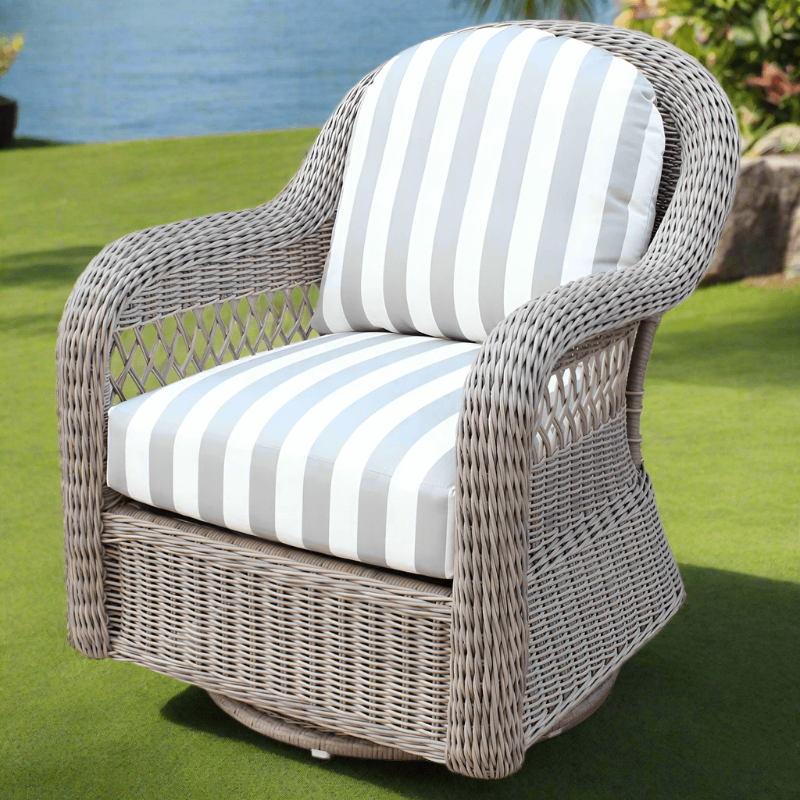South Sea Rattan Arcadia Wicker Outdoor Swivel Glider