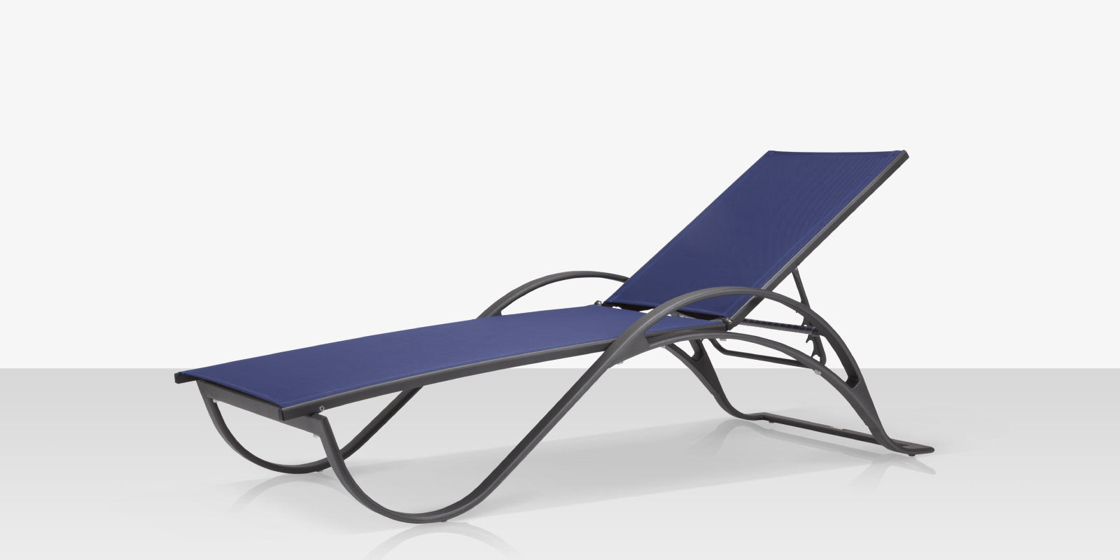 DecoScape Atlantic Outdoor Aluminum Sled Chaise Lounge with Arms