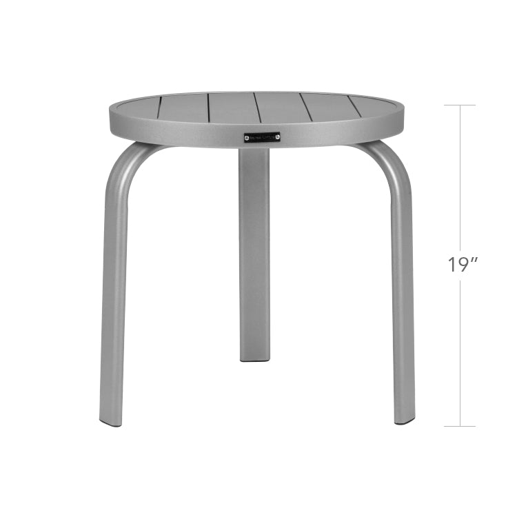 DecoScape Atlantic Slatted Outdoor Aluminum Side Table