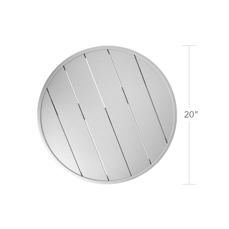 DecoScape Atlantic Slatted Outdoor Aluminum Side Table