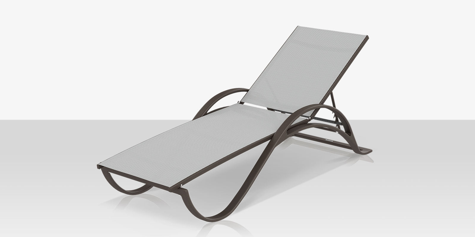 DecoScape Atlantic Outdoor Aluminum Sled Chaise Lounge with Arms