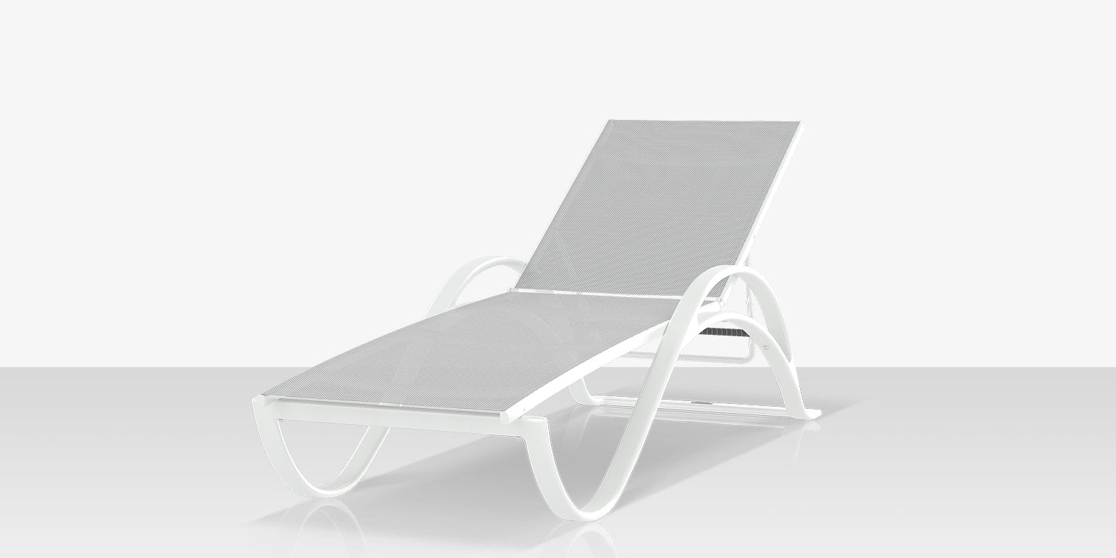 DecoScape Atlantic Outdoor Aluminum Sled Chaise Lounge with Arms