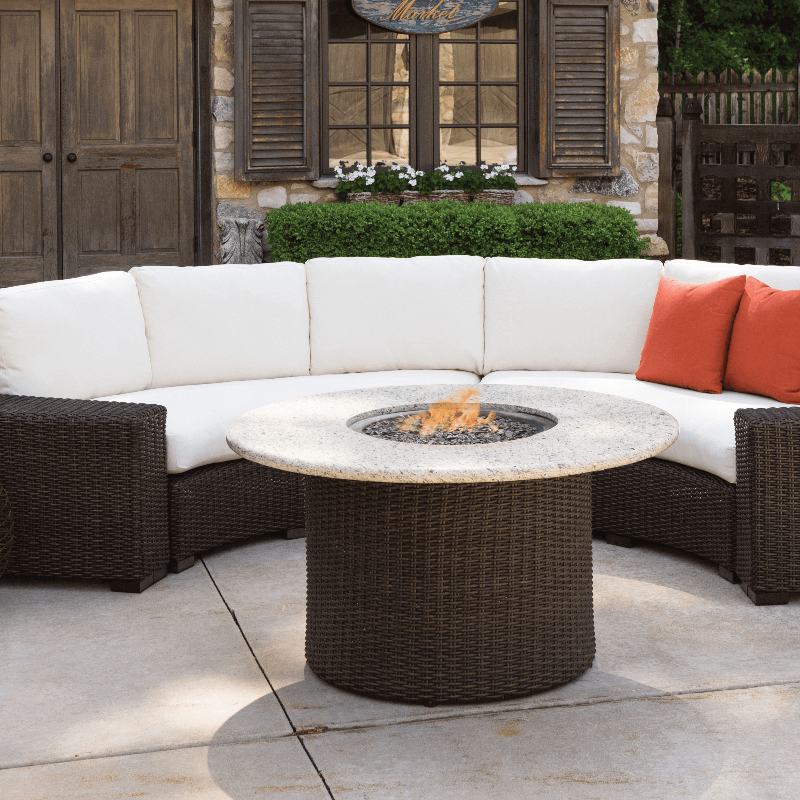 Lloyd Flanders Mesa Aluminum Outdoor 48" Round Fire Table