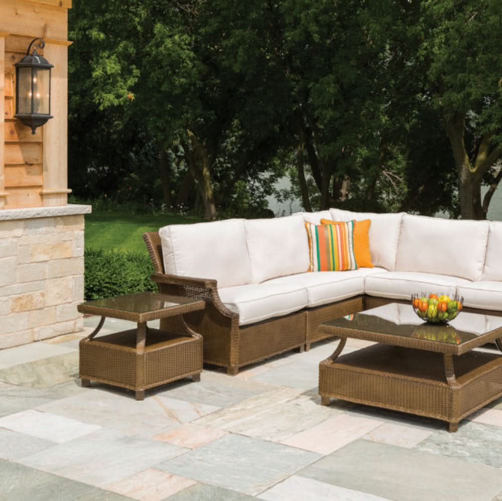 Lloyd Flanders Hamptons Wicker Outdoor 23" Square End Table