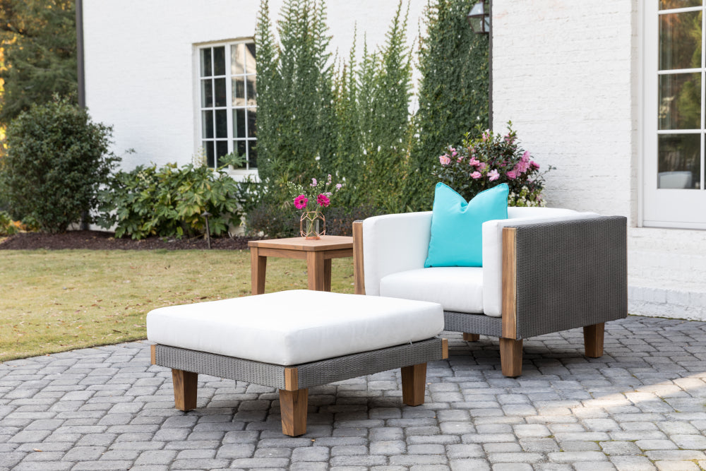 Lloyd Flanders Catalina Wicker Outdoor Ottoman