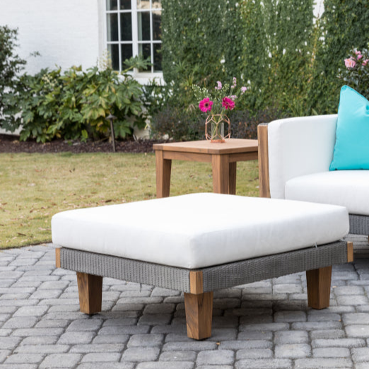 Lloyd Flanders Catalina Wicker Outdoor Ottoman