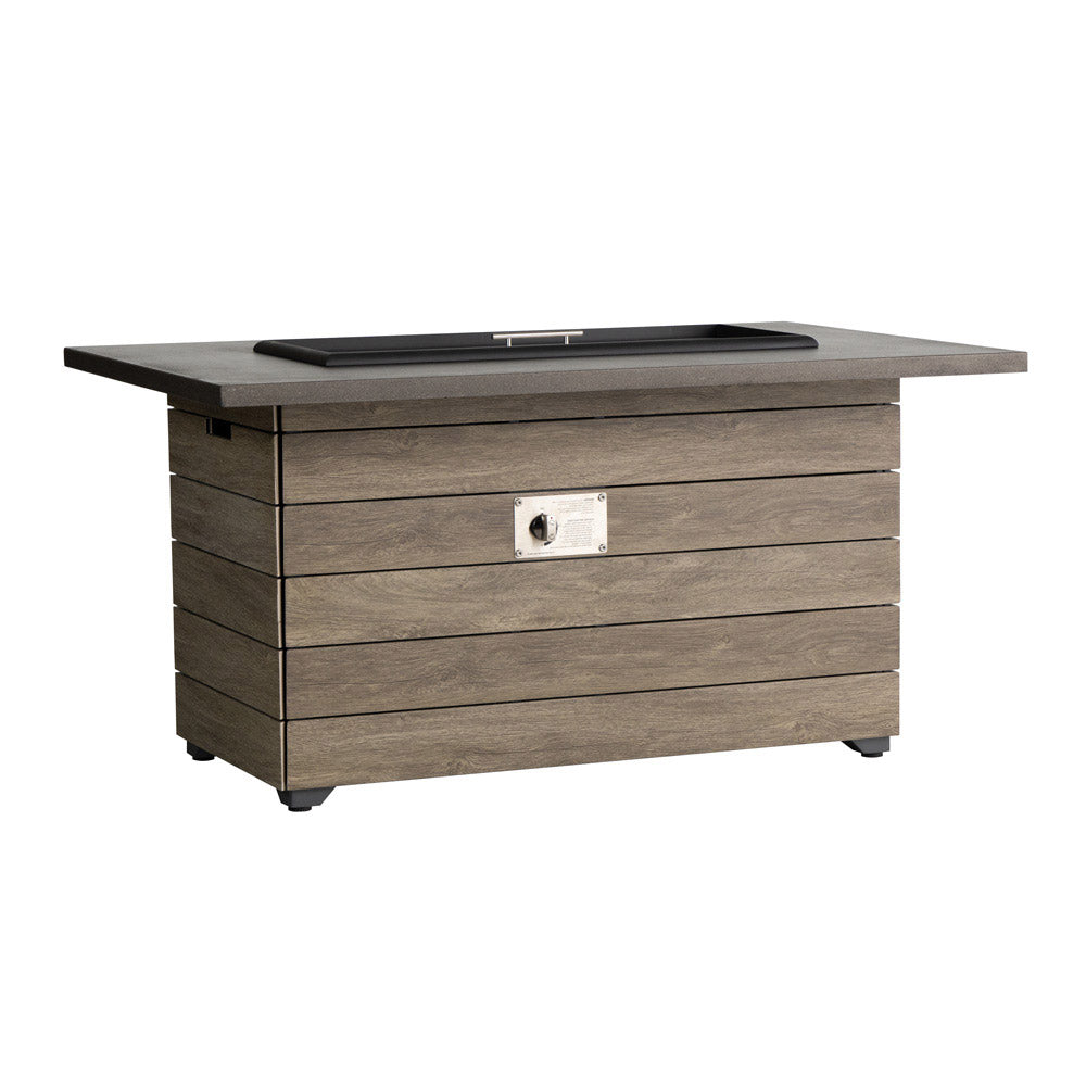 Lloyd Flanders Frontier Aluminum Outdoor 50" Rectangle Fire Table