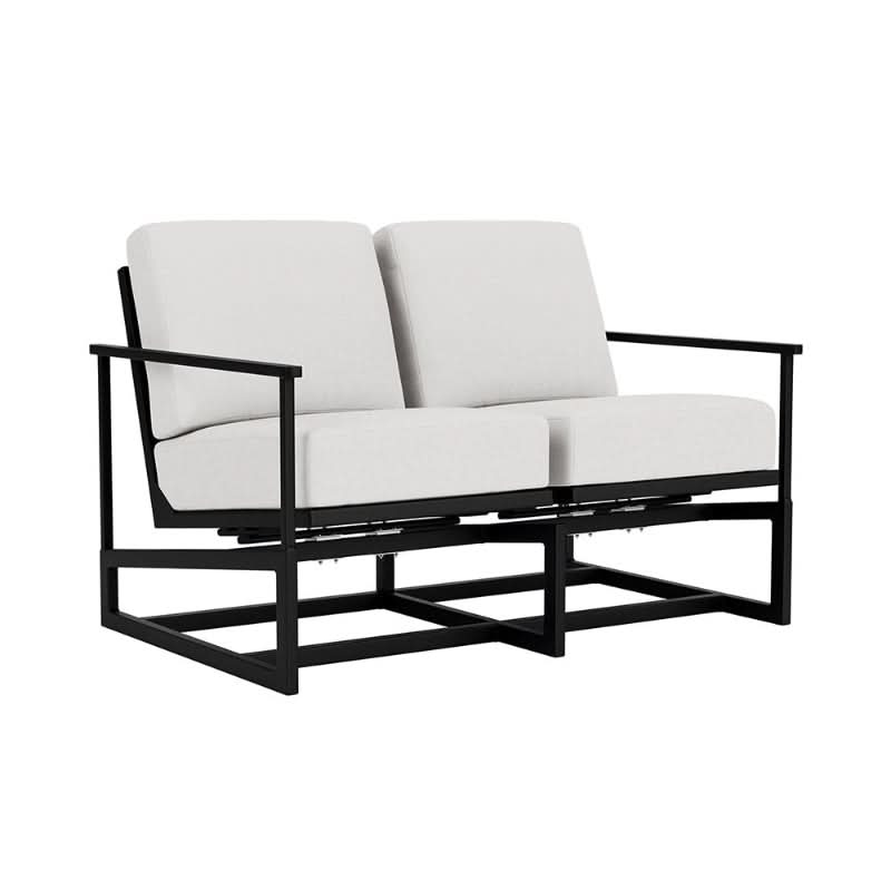Lloyd Flanders Summit Aluminum Outdoor Spring Rocker Loveseat