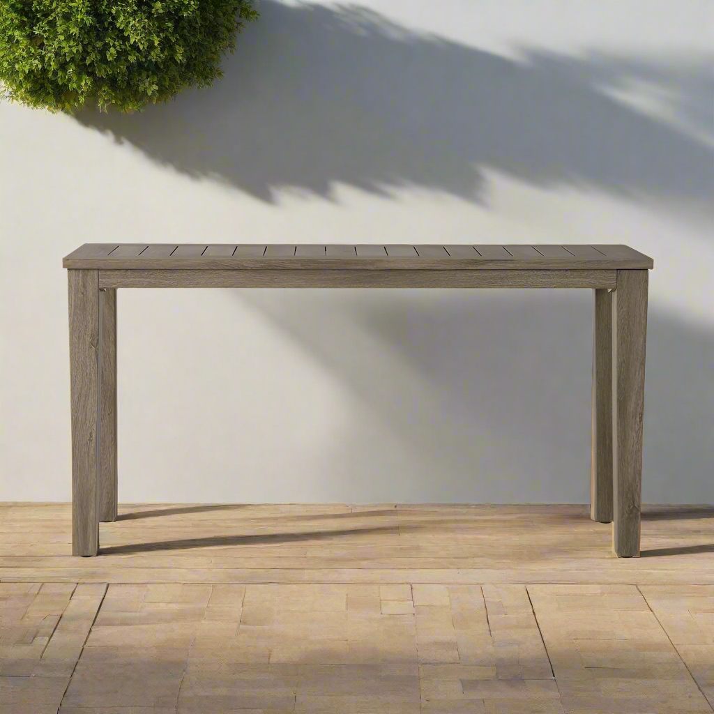 Lloyd Flanders Frontier Aluminum Outdoor 58" Rectangle Console Table
