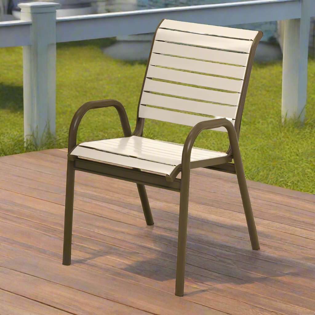 Telescope Casual Reliance Aluminum Outdoor Strap Stacking Bistro Chair