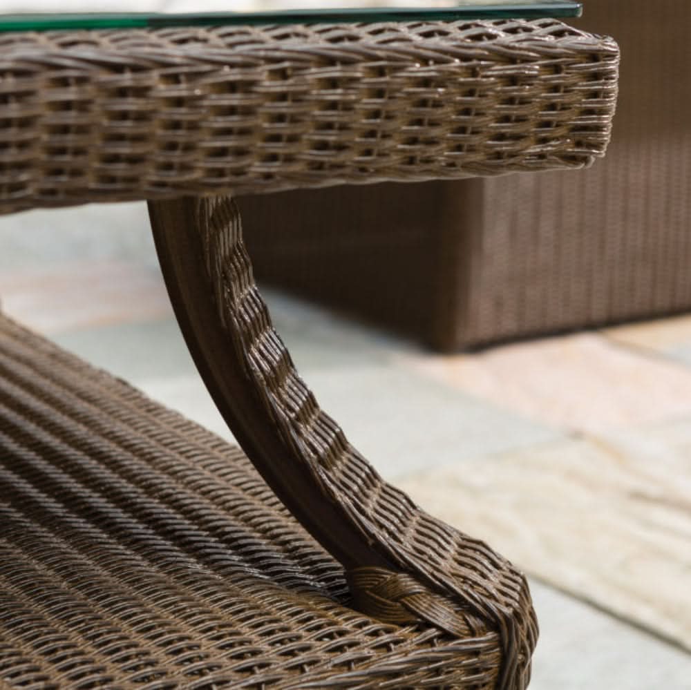 Lloyd Flanders Hamptons Wicker Outdoor 37" Square Cocktail Table