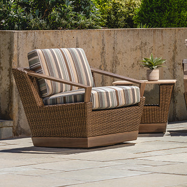 Lloyd Flanders Charisma Wicker Outdoor Swivel Lounge Chair