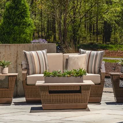 Lloyd Flanders Charisma Wicker Outdoor Loveseat