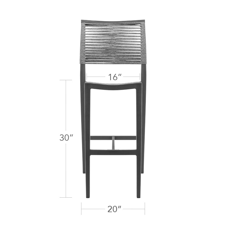 DecoScape Chloe Rope Stackable Bar Side Chair