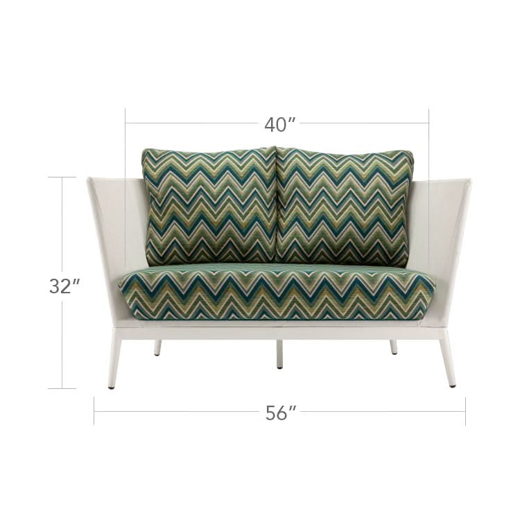 DecoScape Cosmo Aluminum Outdoor Loveseat