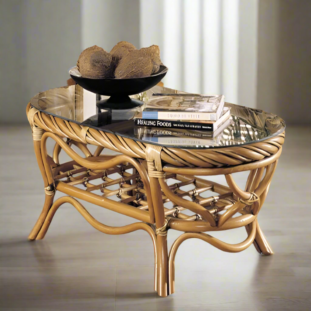 South Sea Rattan New Twist Rattan Indoor Coffee Table