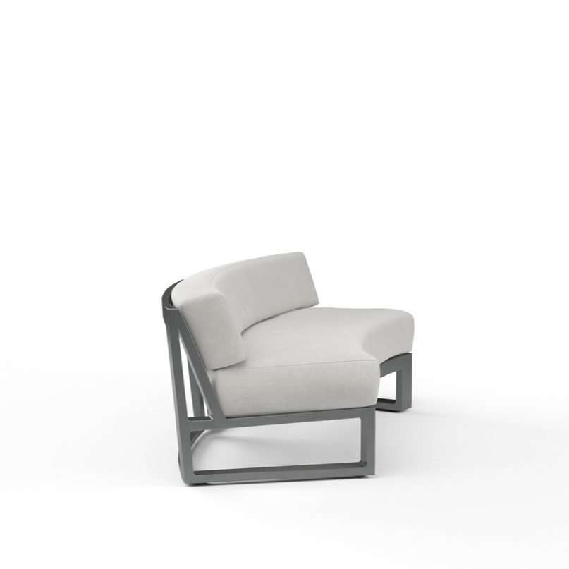 Sunset West Redondo Aluminum Outdoor Curved Sofa