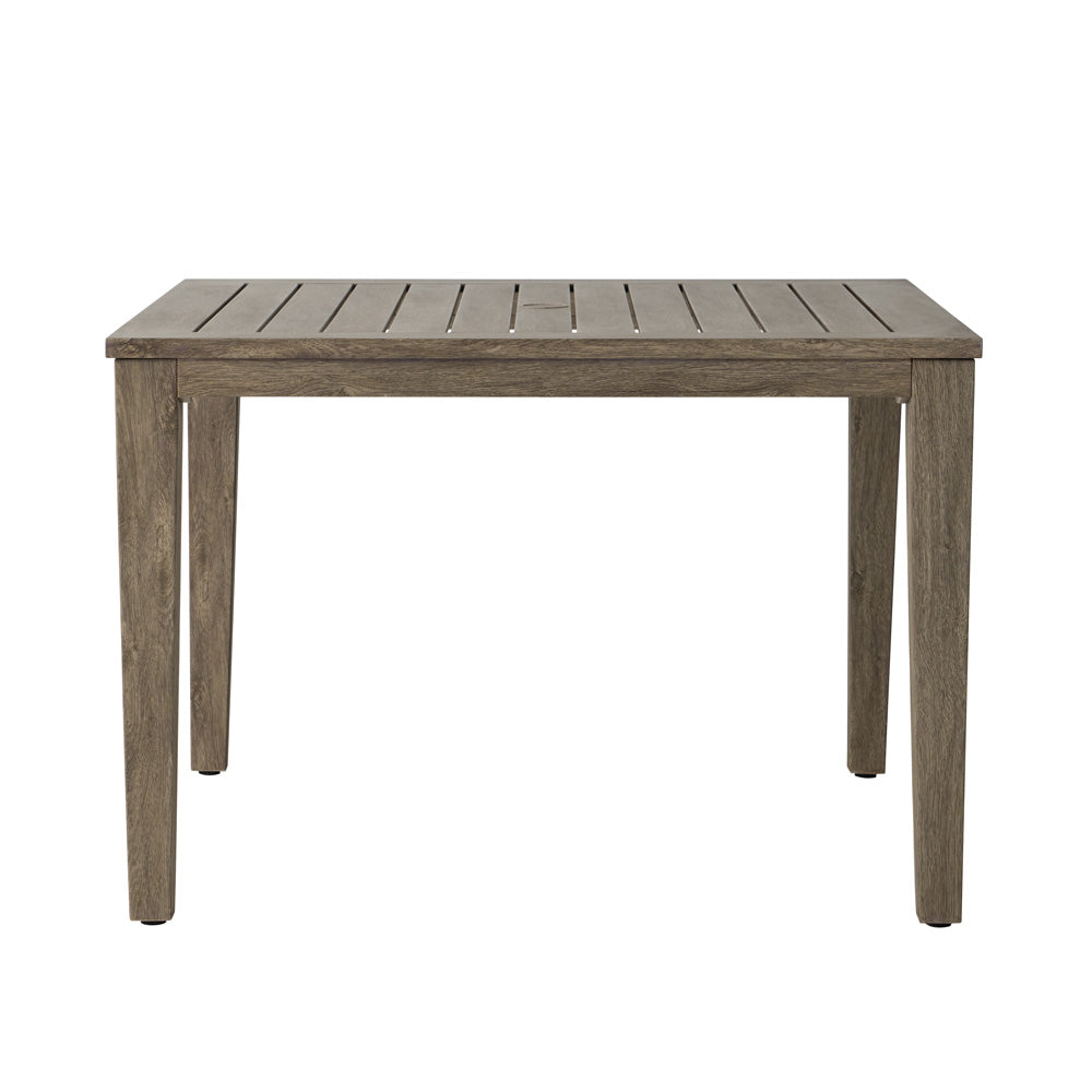Lloyd Flanders Frontier Aluminum Outdoor 44" Square Umbrella Dining Table