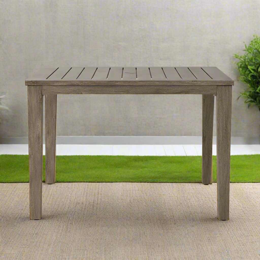 Lloyd Flanders Frontier Aluminum Outdoor 44" Square Umbrella Dining Table