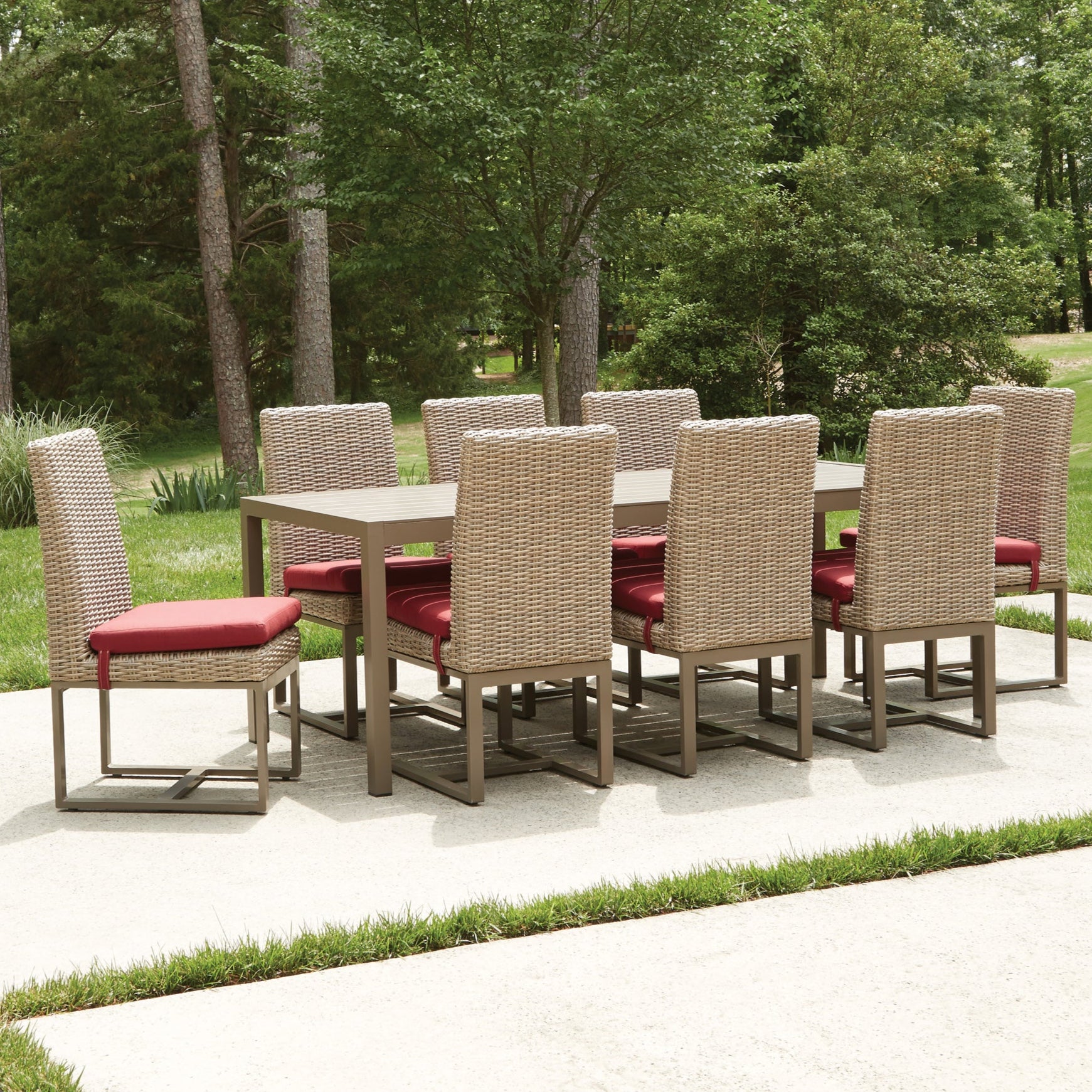 Lloyd Flanders Milan Woven Vinyl Armless Dining Chair