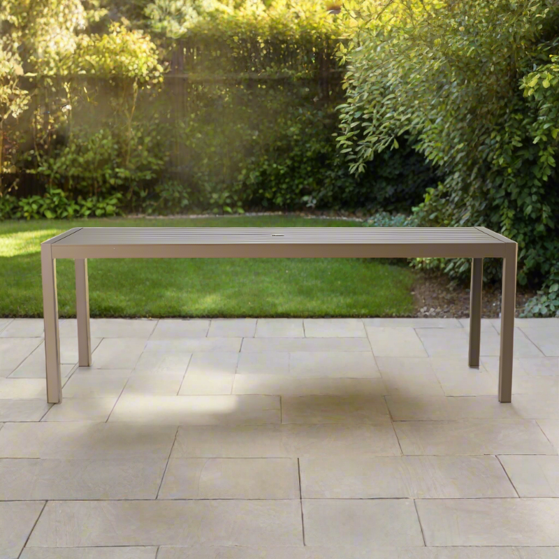 Lloyd Flanders Milan Woven Vinyl Outdoor 86.75" Rectangular Dining Table