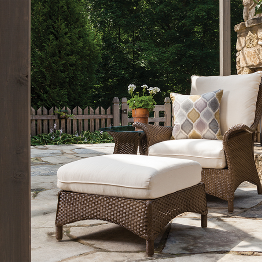 Lloyd Flanders Mandalay Wicker Outdoor Ottoman