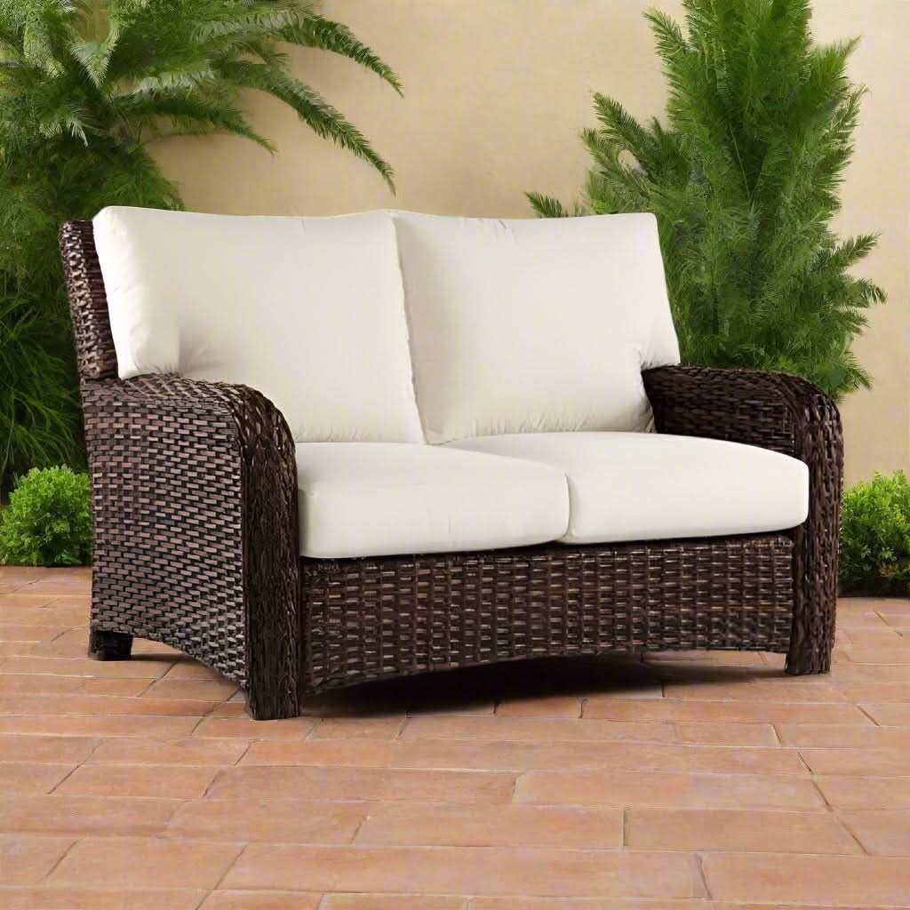 Replacement Cushions for South Sea Rattan Saint Tropez Wicker Loveseat