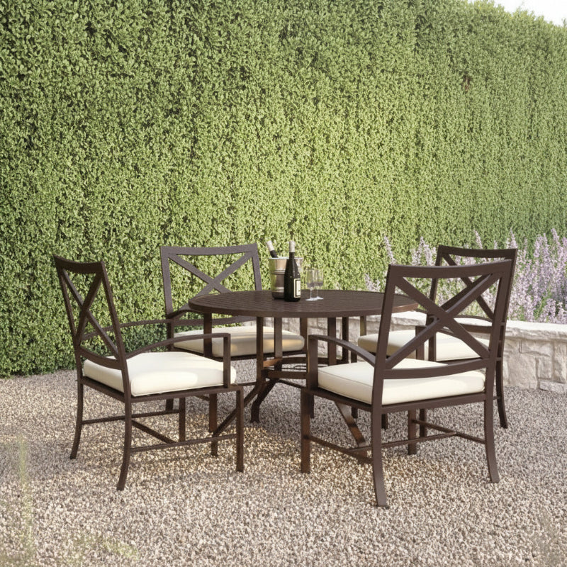 Sunset West La Jolla Aluminum Outdoor 48-Inch Round Dining Table