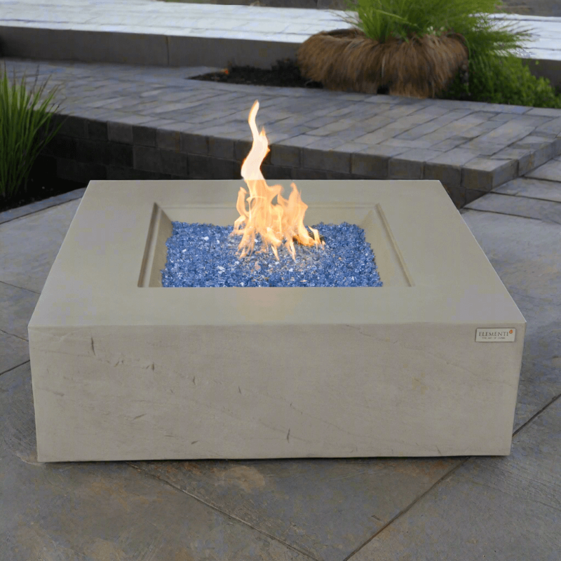 Elementi Plus Capertee Glass Fiber Reinforced Concrete Outdoor Fire Pit Table