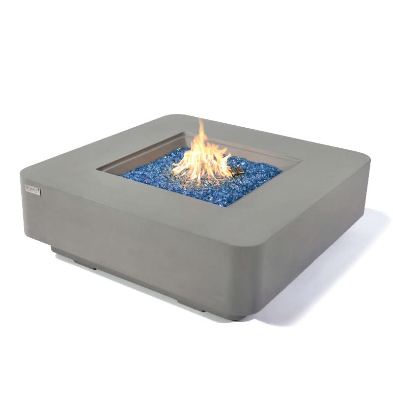 Elementi Plus Lucerne Glass Fiber Reinforced Concrete Outdoor Fire Pit Table