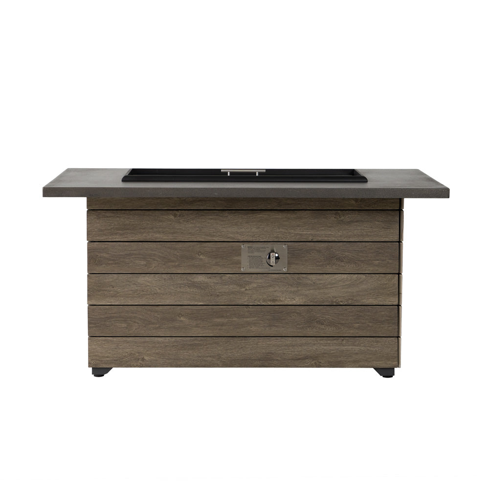 Lloyd Flanders Frontier Aluminum Outdoor 50" Rectangle Fire Table