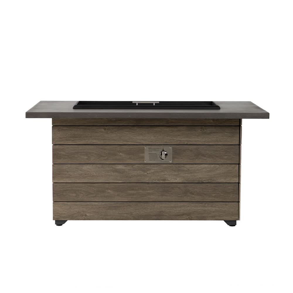 Lloyd Flanders Frontier Aluminum Outdoor 50" Rectangle Fire Table