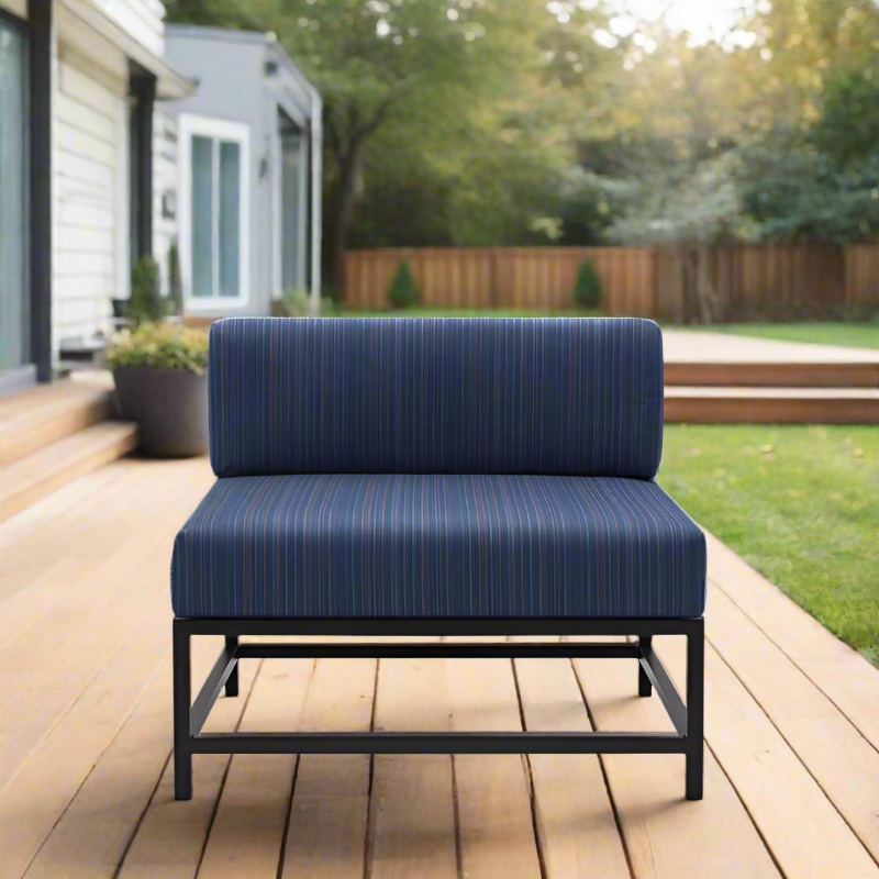 DecoScape Delano Aluminum Outdoor Armless Lounge Chair