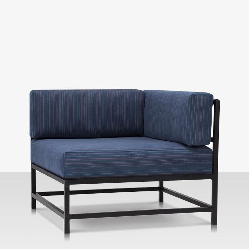 DecoScape Delano Aluminum Outdoor Corner Chair (Square)