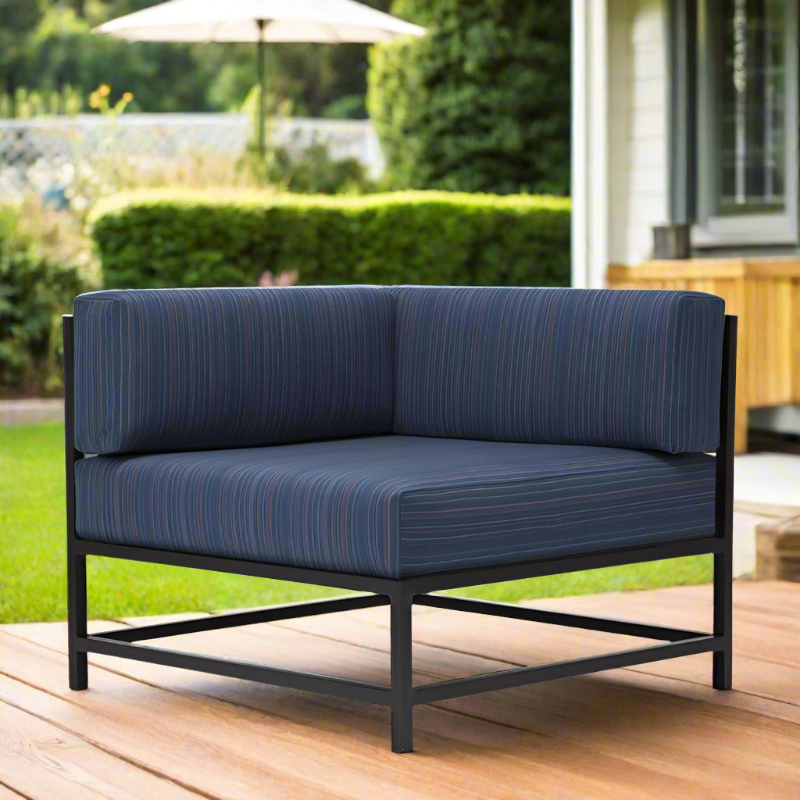 DecoScape Delano Aluminum Outdoor Corner Chair (Square)