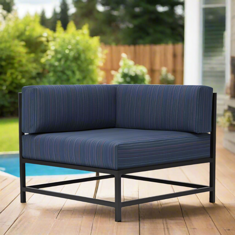 DecoScape Delano Aluminum Outdoor Corner Chair (Square)