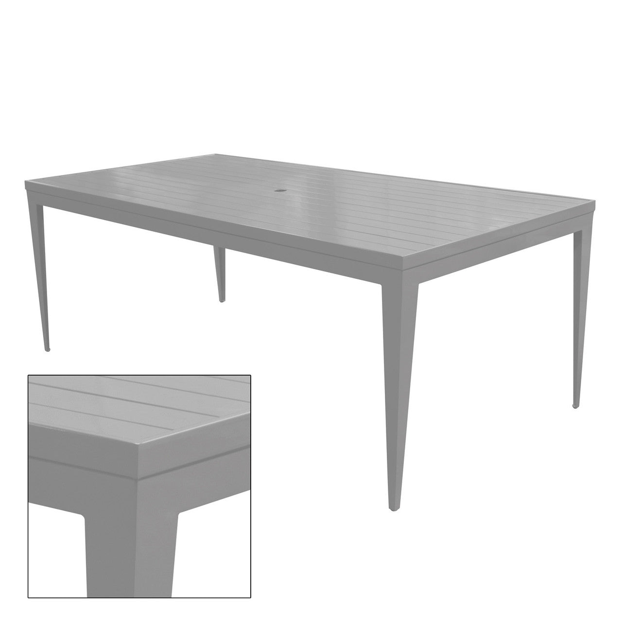 DecoScape South Beach Aluminum Outdoor Rectangular Dining Table