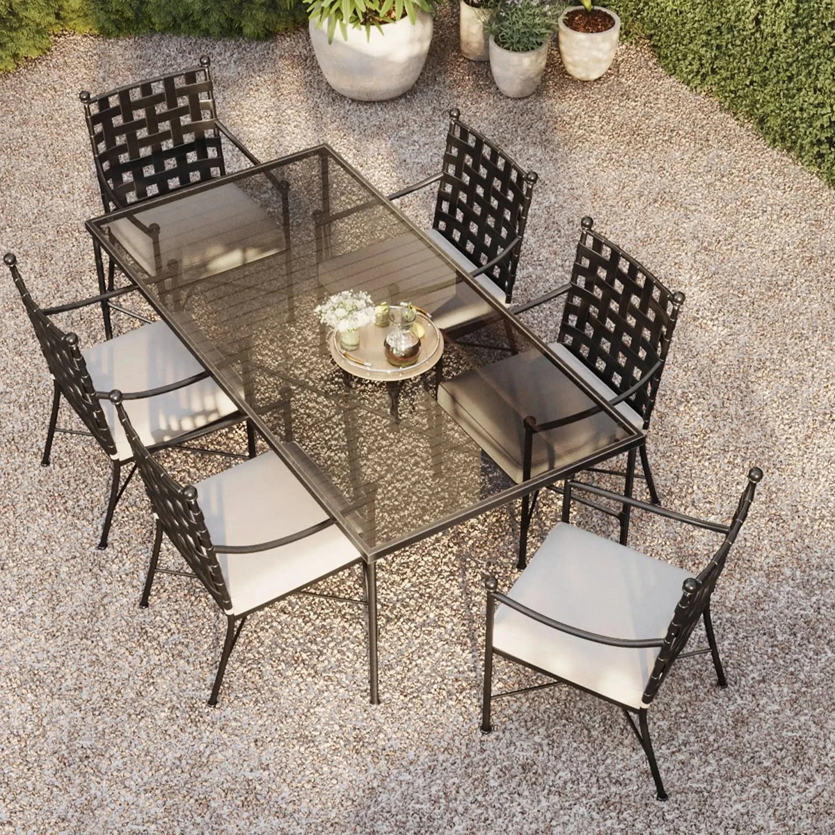 Sunset West Provence 84" Outdoor Rectangular Dining Table