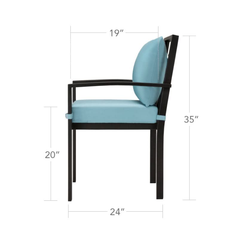 DecoScape Dynasty Aluminum Outdoor Dining Armchair