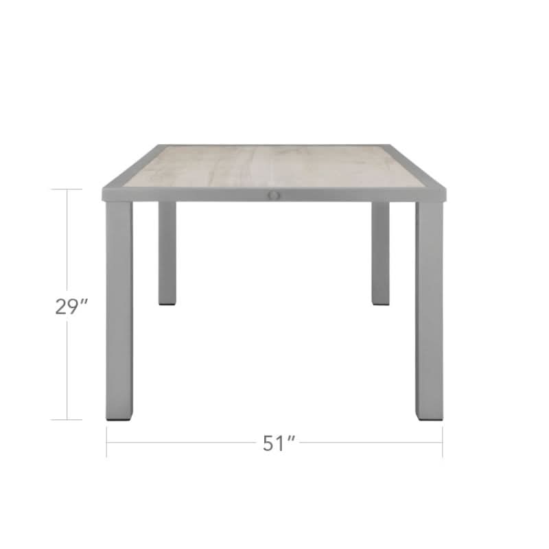 DecoScape Dynasty Aluminum Outdoor Rectangular Dining Table