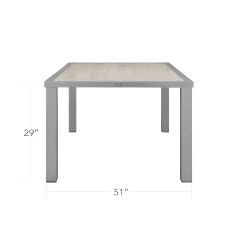 DecoScape Dynasty Aluminum Outdoor Rectangular Dining Table