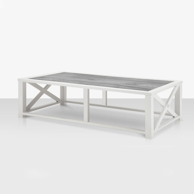 DecoScape Dynasty Aluminum Large Rectangular Coffee Table