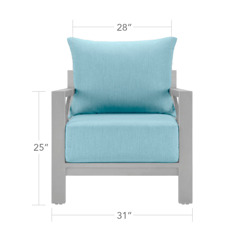 DecoScape Dynasty Aluminum Outdoor Club Chair