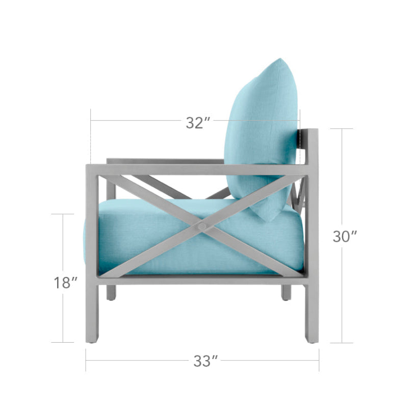 DecoScape Dynasty Aluminum Outdoor Club Chair