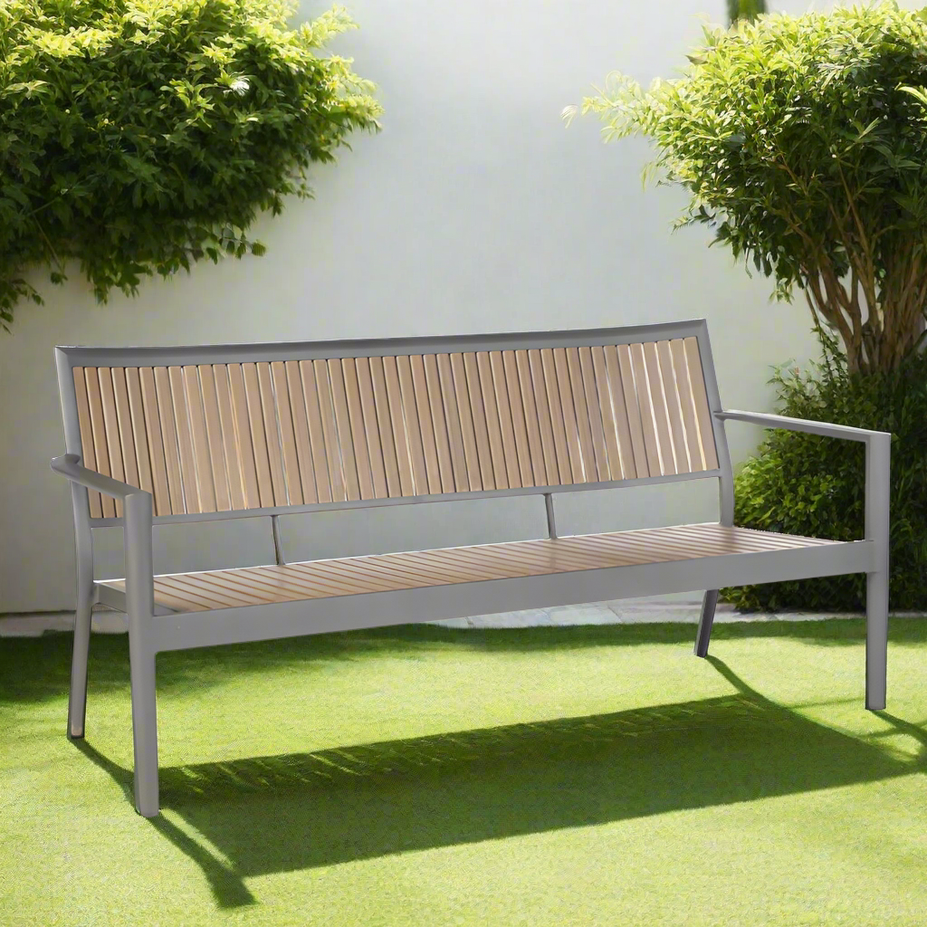 Alfresco Home Penelope All-Weather HDPE and Aluminum Outdoor Sofa